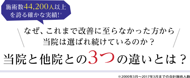 当院と他院との3つの違いとは？